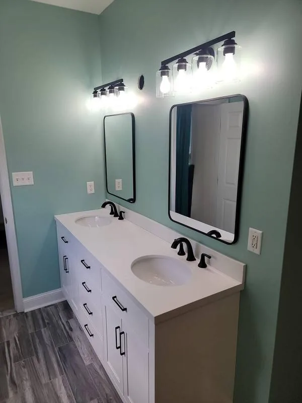 Bathroom vanity and sink installation
