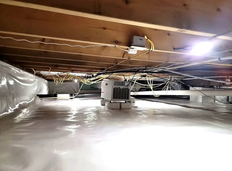 Crawlspace dehumidifier installed for moisture control Delaware